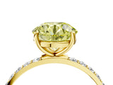 Yellow gold Fancy Yellow Round  Diamond Pavé Band with Six-Prong Setting_35