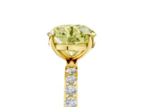 Yellow gold Fancy Yellow Round  Diamond Pavé Band with Six-Prong Setting_36