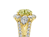Yellow gold Fancy Yellow Round  Halo Split Shank Diamond Engagement Ring with Prong Setting_5