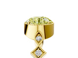 Yellow gold Fancy Yellow Round  Milgrain Marquise Diamond Twist Band Ring_67