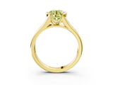 Yellow gold Fancy Yellow Round  Solitaire Bezel-Set Diamond Ring with Channel-Set Band_3