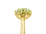 Yellow gold Fancy Yellow Round  Solitaire Cathedral Diamond Ring with Six-Prong Setting_5
