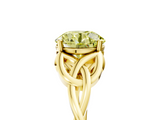 Yellow gold Fancy Yellow Round  Solitaire Celtic Knot Engagement Ring with Four-Prong Setting_5