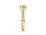 Yellow gold Fancy Yellow Round  Solitaire Channel-Set Diamond Engagement Ring with Four-Prong Setting_31
