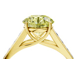 Yellow gold Fancy Yellow Round  Solitaire Channel-Set Diamond Engagement Ring with Four-Prong Setting_33