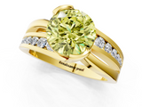 Yellow gold Fancy Yellow Round  Solitaire Channel-Set Split Shank Ring with Tension Prong Setting_4