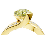 Yellow gold Fancy Yellow Round  Solitaire Channel-Set Split Shank Ring with Tension Prong Setting_7