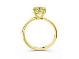 Yellow gold Fancy Yellow Round  Solitaire Diamond Ring with 4-Prong Setting on a Classic Band_6