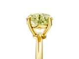 Yellow gold Fancy Yellow Round  Solitaire Diamond Ring with 4-Prong Setting on a Classic Band_8