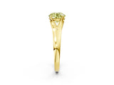 Yellow gold Fancy Yellow Round  Solitaire Diamond Ring with Cathedral Band and Four-Prong Setting_31