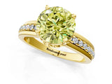 Yellow gold Fancy Yellow Round  Solitaire Diamond Ring with Channel Set Band and Six-Prong Setting_30