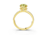 Yellow gold Fancy Yellow Round  Solitaire Diamond Ring with Channel Set Band and Six-Prong Setting_32