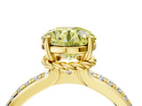 Yellow gold Fancy Yellow Round  Solitaire Diamond Ring with Channel Set Band and Six-Prong Setting_33