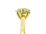 Yellow gold Fancy Yellow Round  Solitaire Diamond Ring with Four-Prong Setting and Classic Band_8
