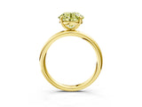 Yellow gold Fancy Yellow Round  Solitaire Diamond Ring with Four-Prong Setting on a Plain Band_22