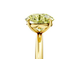 Yellow gold Fancy Yellow Round  Solitaire Diamond Ring with Four-Prong Setting on a Plain Band_24
