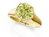Yellow gold Fancy Yellow Round  Solitaire Diamond Ring with Six-Prong Cathedral Setting_33