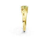 Yellow gold Fancy Yellow Round  Solitaire Diamond Ring with Six-Prong Cathedral Setting_34
