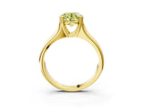 Yellow gold Fancy Yellow Round  Solitaire Diamond Ring with Six-Prong Cathedral Setting_35