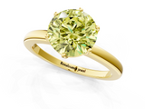 Yellow gold Fancy Yellow Round  Solitaire Diamond Ring with Six-Prong Setting on a Classic Band_1