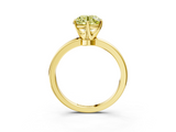 Yellow gold Fancy Yellow Round  Solitaire Diamond Ring with Six-Prong Setting on a Classic Band_3