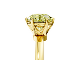 Yellow gold Fancy Yellow Round  Solitaire Diamond Ring with Six-Prong Setting on a Classic Band_5