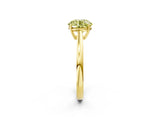 Yellow gold Fancy Yellow Round  Solitaire Diamond Ring with Split Shank and Four-Prong Setting_14