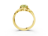 Yellow gold Fancy Yellow Round  Solitaire Diamond Ring with Split Shank and Prong Setting_21
