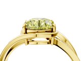 Yellow gold Fancy Yellow Round  Solitaire Diamond Ring with Split Shank and Prong Setting_22