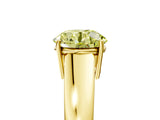Yellow gold Fancy Yellow Round  Solitaire Diamond Ring with Tapered Band and Four-Prong Setting_34