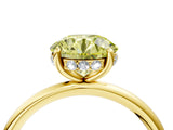 Yellow gold Fancy Yellow Round  Solitaire Diamond Ring with a Classic Band and Four-Prong Setting 5