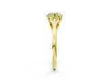 Yellow gold Fancy Yellow Round  Solitaire Engagement Ring with Four-Prong Setting and Classic Band 3