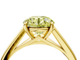 Yellow gold Fancy Yellow Round  Solitaire Engagement Ring with Four-Prong Setting and Classic Band 5
