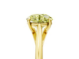 Yellow gold Fancy Yellow Round  Solitaire Engagement Ring with Four-Prong Setting and Classic Band