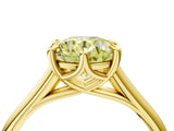 Yellow gold Fancy Yellow Round  Solitaire Engagement Ring with Six-Prong Setting and Classic Band 5