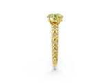 Yellow gold Fancy Yellow Round  Solitaire Floral Milgrain Engagement Ring_33