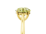 Yellow gold Fancy Yellow Round  Solitaire Heart Prong Engagement Ring with Tapered Band_40