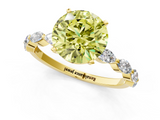 Yellow gold Fancy Yellow Round  Solitaire Marquise Side Stone Prong Setting Ring_1