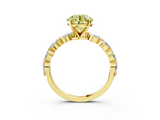 Yellow gold Fancy Yellow Round  Solitaire Marquise Side Stone Prong Setting Ring_3