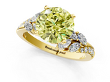 Yellow gold Fancy Yellow Round  Solitaire Marquise Twist Band with Six-Prong Setting_1