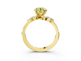 Yellow gold Fancy Yellow Round  Solitaire Marquise Twist Band with Six-Prong Setting_3