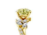 Yellow gold Fancy Yellow Round  Solitaire Marquise Twist Band with Six-Prong Setting_5