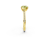 Yellow gold Fancy Yellow Round  Solitaire Pavé Band with Four-Prong Setting_35