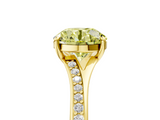 Yellow gold Fancy Yellow Round  Solitaire Pavé Band with Four-Prong Setting_38