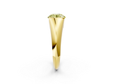Yellow gold Fancy Yellow Round  Solitaire Tension Set Diamond Ring_2