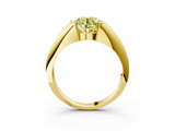 Yellow gold Fancy Yellow Round  Solitaire Tension Set Diamond Ring_3