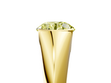 Yellow gold Fancy Yellow Round  Solitaire Tension Set Diamond Ring_5