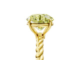 Yellow gold Fancy Yellow Round  Solitaire Twist Band Ring with Four-Prong Setting_17