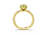 Yellow gold Fancy Yellow Round  Solitaire Twisted Band Prong Set Engagement Ring_36
