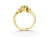 Yellow gold Fancy Yellow Round  Solitaire Twisted Band Scroll Prong Ring_6